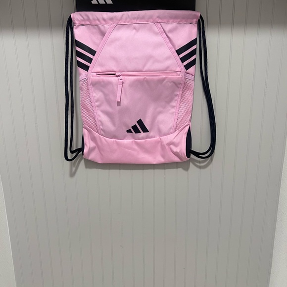 Adidas Light Pink and Black Gym Sack - Picture 2 of 2